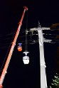 Koelner Seilbahn Gondel blieb haengen Koeln Linksrheinisch P964